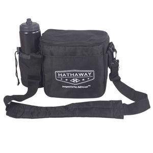 Hathaway Deluxe Golf Disc Set - shoulder bag with the water bottle in its side holster