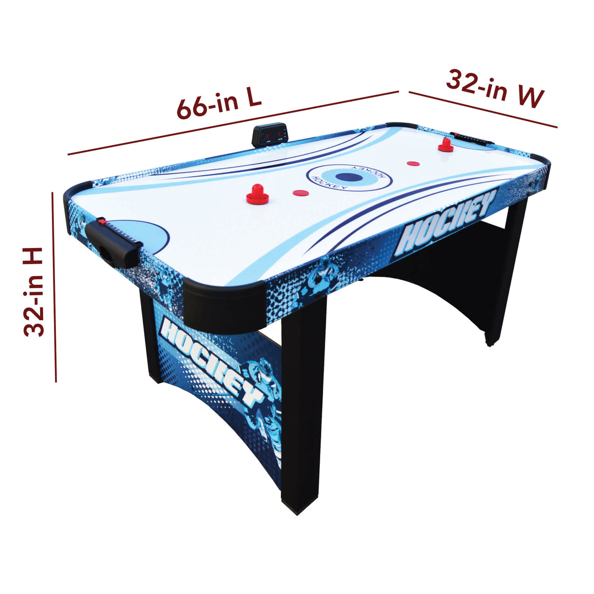 Hathaway Enforcer Air Hockey Table - 66 in long, 32 in wide and 32 in high