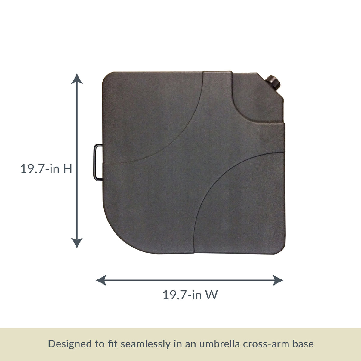 Island Umbrella 35-lb Base Weight - each section is 19.7 in square, for cross-arm bases