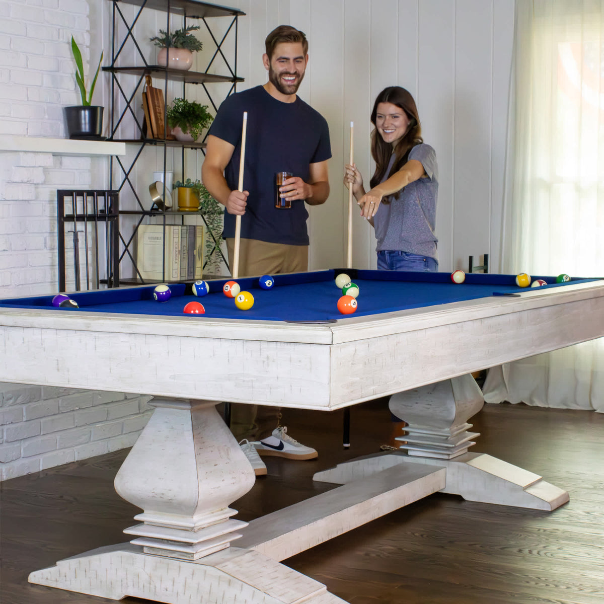 Hathaway Montecito 8-ft Pool Table Game Room Table — shown in use
