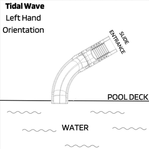 Global Pool Products Tidal Wave slide left/right orientation drawing