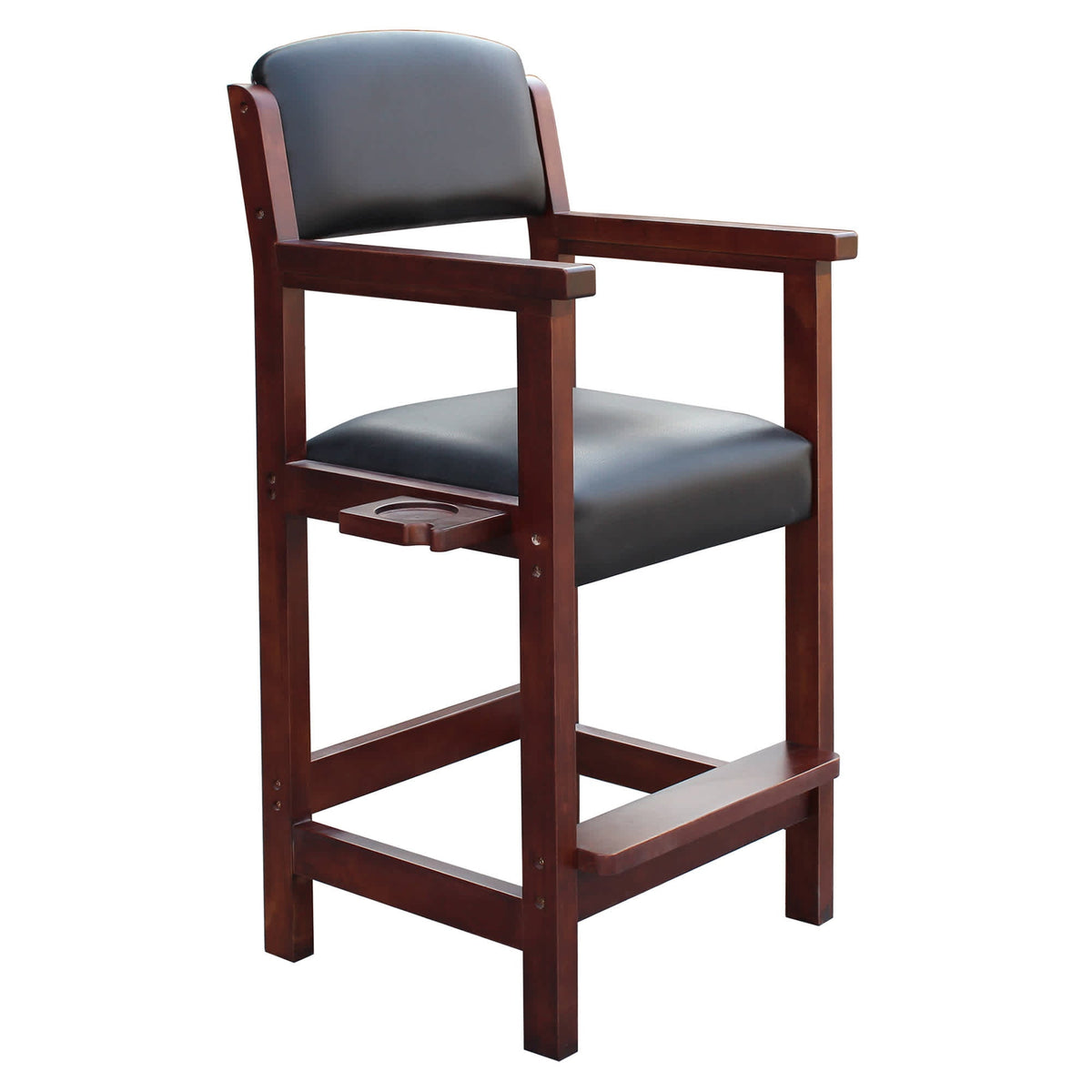 Hathaway Cambridge 30-in High Top Spectator Chair Game Room Table — Antique Walnut