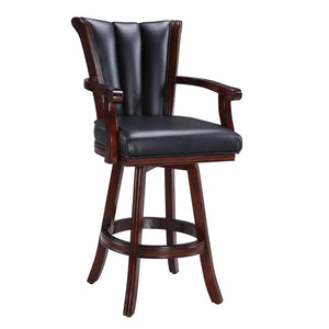 Hathaway Avondale 29-in Swivel Bar Stool with Arm Rests - Mahogany Finish Game Room Table