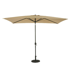 Island Umbrella Bimini 6.5-ft x 10-ft Rectangular Market Umbrella - Polyester Canopy Patio — Champagne / Polyester / Umbrella