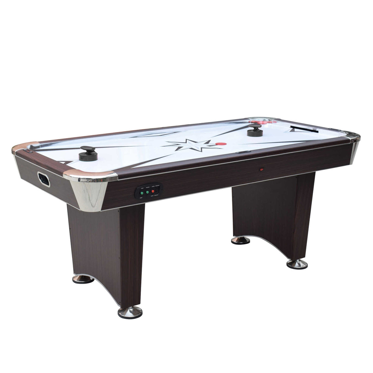 Hathaway Midtown II 6-ft Air Hockey Table with LED Scoring - Dark Cherry Finish Game Room Table