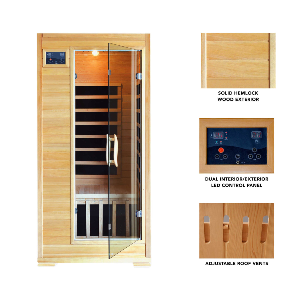 HeatWave Buena Vista Carbon Sauna Sauna &amp; Spa — dimension and specification diagram (1)