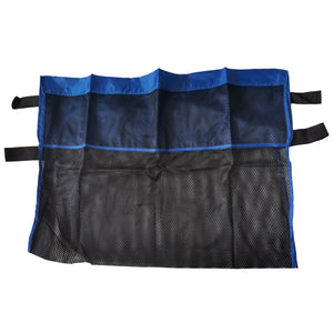 Blue Wave Noodlechair - laid flat, showing the four noodle sleeves along the top edge