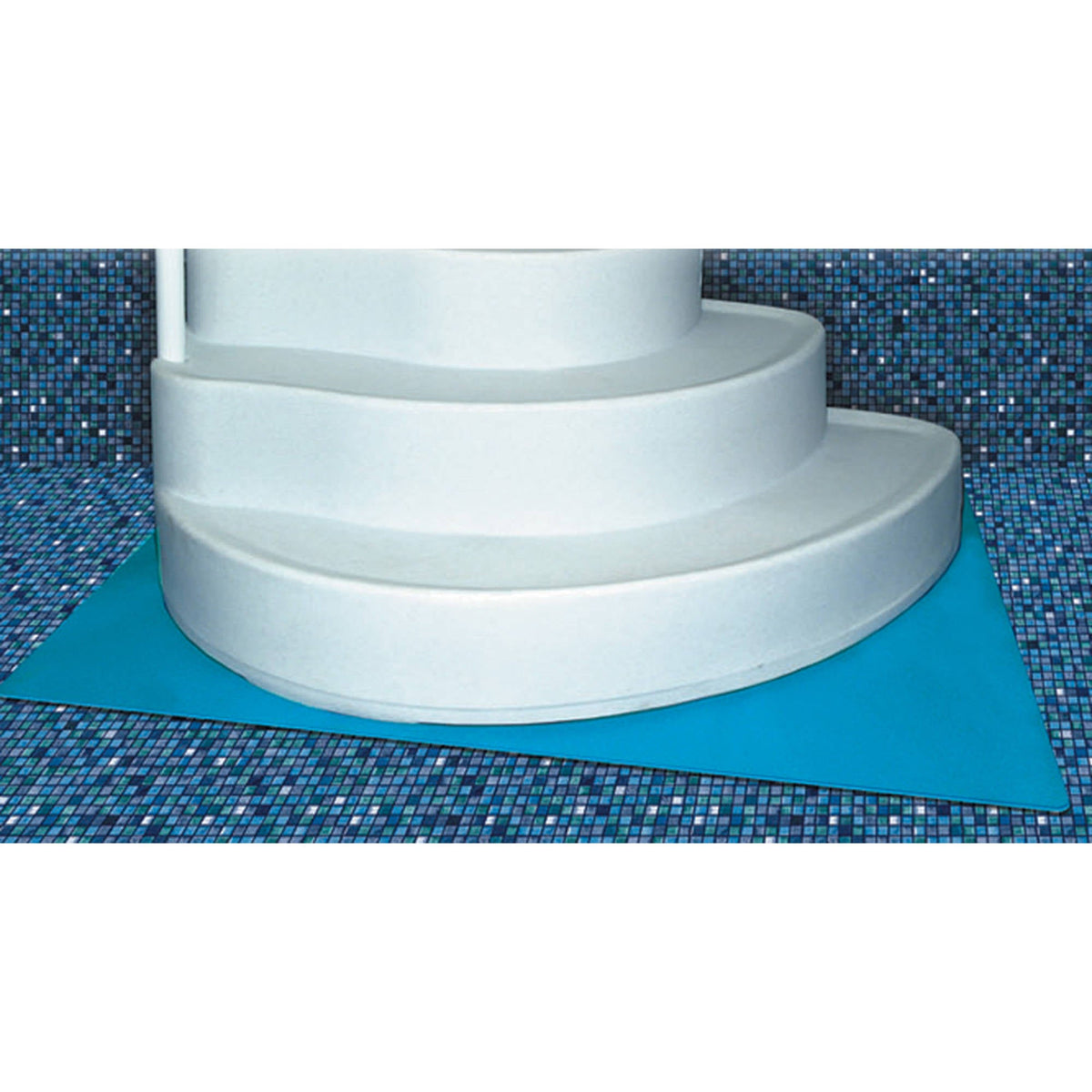 Blue Wave In-Pool Ladder/Step Liner Pad - pad under a curved entry step on the pool floor
