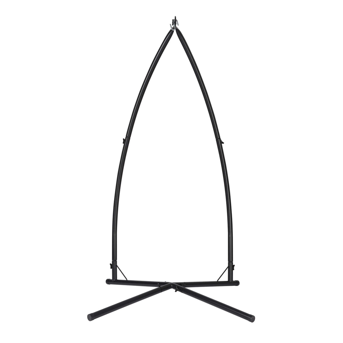 Island Retreat Boho Breeze Swinging Bungalow Chair Frame - Black Patio Furniture &amp; Umbrella
