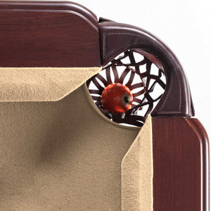 Hathaway Augusta 8-ft Pool Table - corner pocket with leather trim and rope web, camel felt