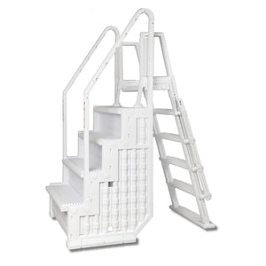 Blue Wave Easy Pool Step With Outside Ladder for Above Ground Pools Pool Ladder & Step