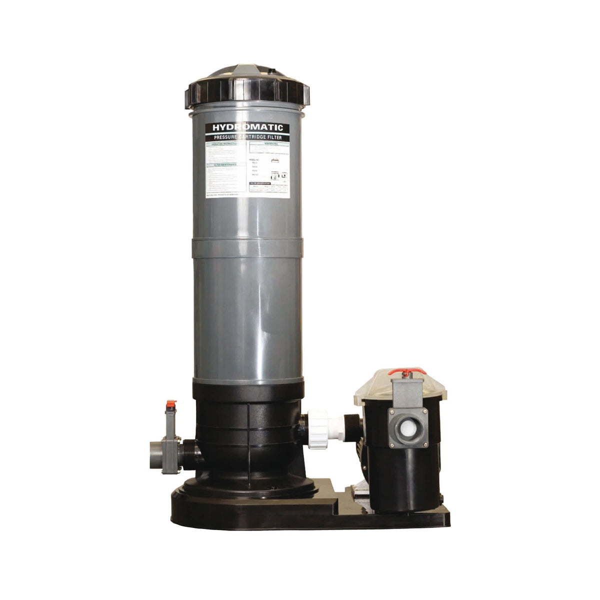 Blue Wave Hydromatic Cartridge Filter System for Above Ground Pools Pool Pump &amp; Filter — shown from the opposite side