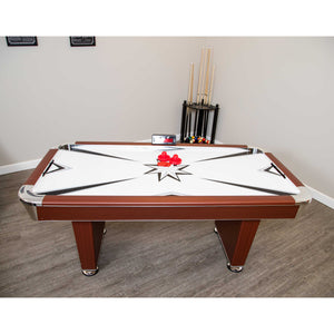 Hathaway Midtown 72-in Air Hockey Table with LED Scoring - Cherry Finish Game Room Table — shown from the opposite side (2)