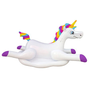 Blue Wave Cloud Rider Rainbow Unicorn Inflatable Ride-On Pool Float Pool Float & Toy