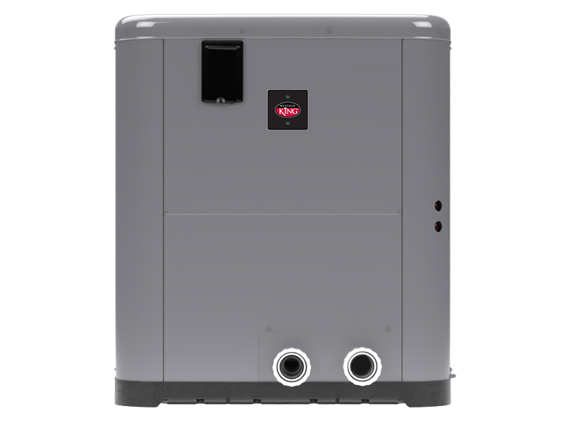 Raypak WeatherKing 6560 pool heat pump — powder-coated steel cabinet, front view