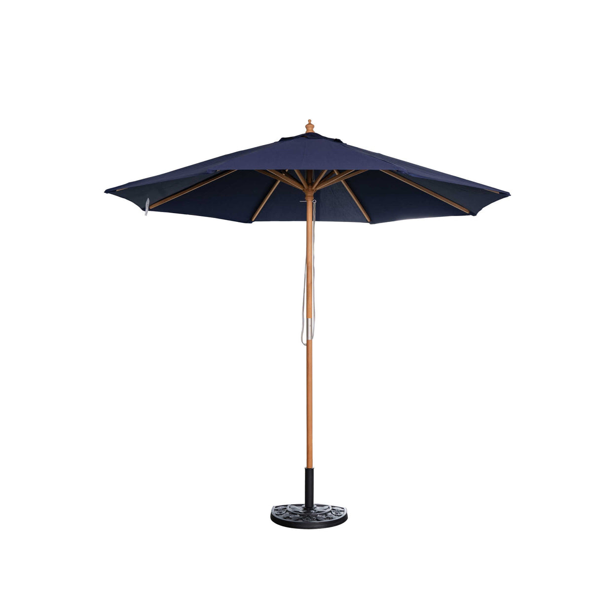 Island Umbrella Cenote 9-ft Octagon Hardwood Market Umbrella - Breez-Tex Patio Furniture — Navy Blue / Breez-Tex / Umbrella