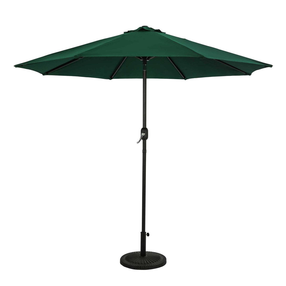 Island Umbrella Mirage 9-ft Octagonal Auto-Tilt Market Umbrella - Breez-Tex Canopy — Hunter Green / Breez-Tex / Umbrella