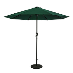 Island Umbrella Mirage 9-ft Octagonal Auto-Tilt Market Umbrella - Breez-Tex Canopy — Hunter Green / Breez-Tex / Umbrella