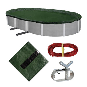 Arctic Armor 12-Year Above Ground Pool Winter Cover Pool Cover — Oval / 12-ft x 20-ft
