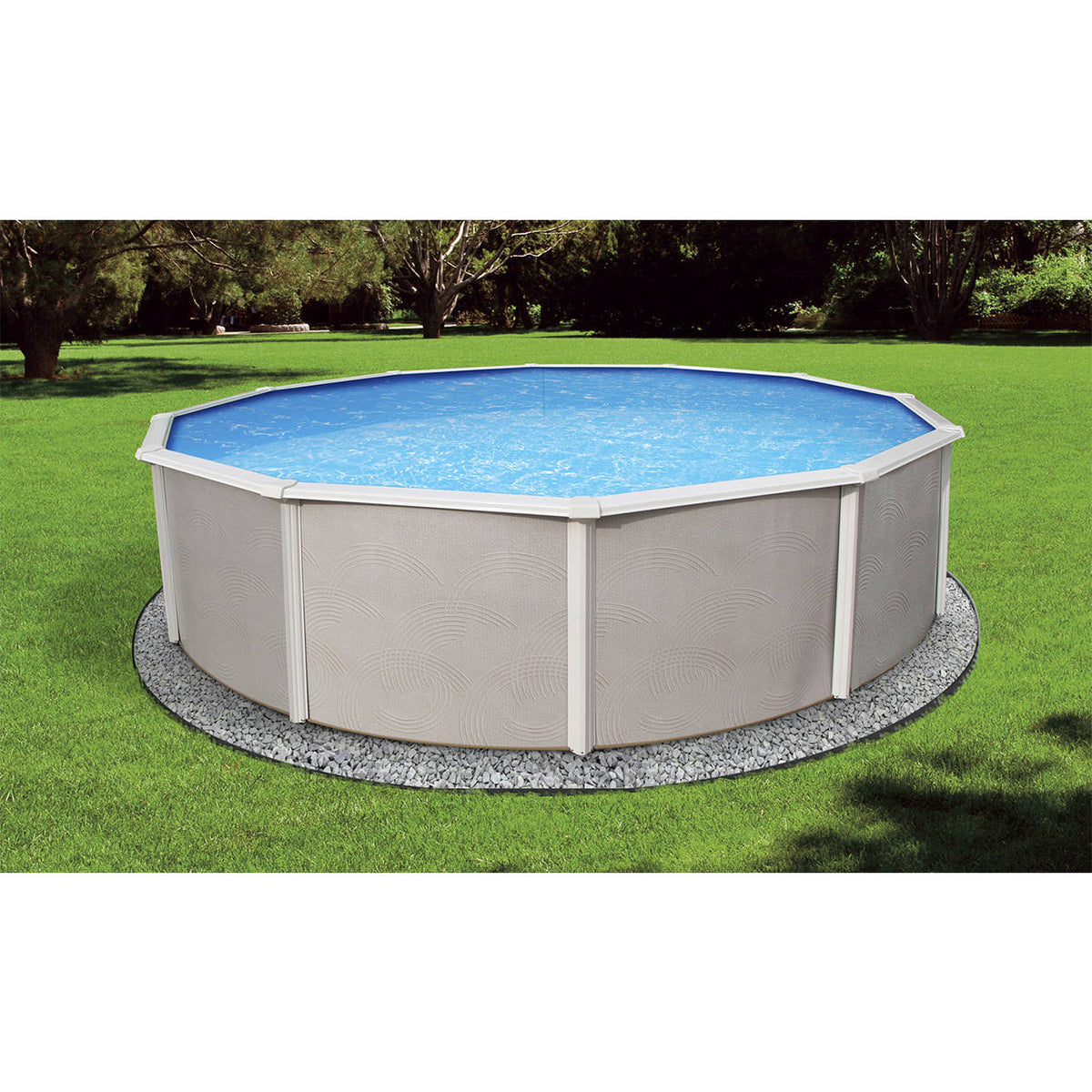 Blue Wave Belize Round Pool ONLY Above Ground Pool — shown from the opposite side