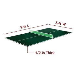 Hathaway Quick Set Table Tennis Conversion Top - 9 ft long, 5 ft wide and 1/2 in thick