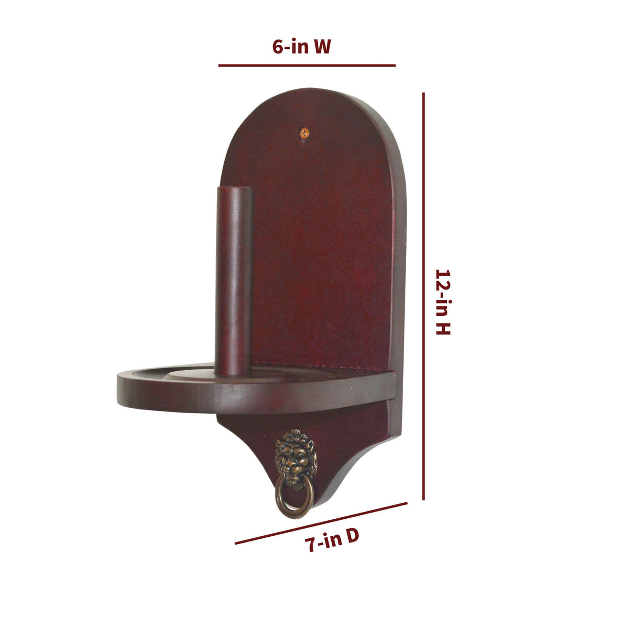 Hathaway Premier Wall-Mounted Cone Chalk Holder Game Room Table — dimension and specification diagram (1)