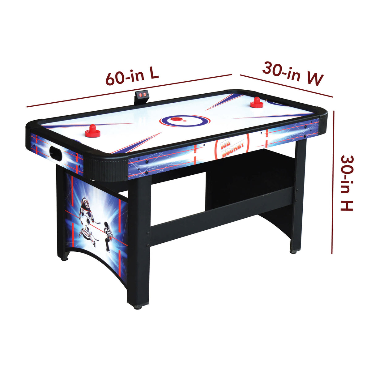 Hathaway Patriot Air Hockey Table - 60 in long, 30 in wide and 30 in high