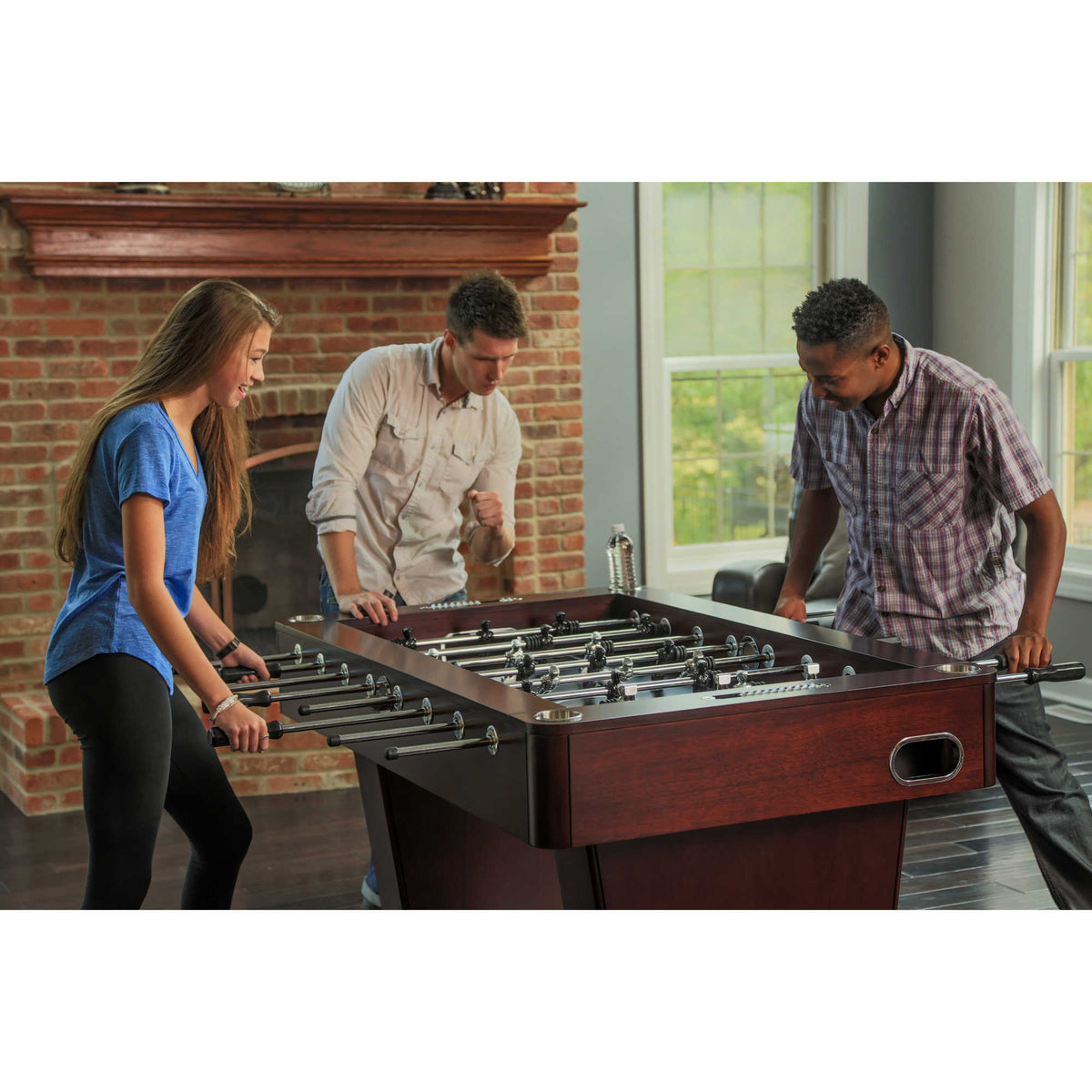 Hathaway Millennium 55-in Foosball Table Game Room Table — shown in use (1)