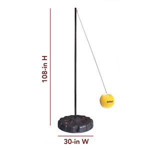Hathaway Tetherball Set - pole stands 108 in high on a 30-in wide fillable base