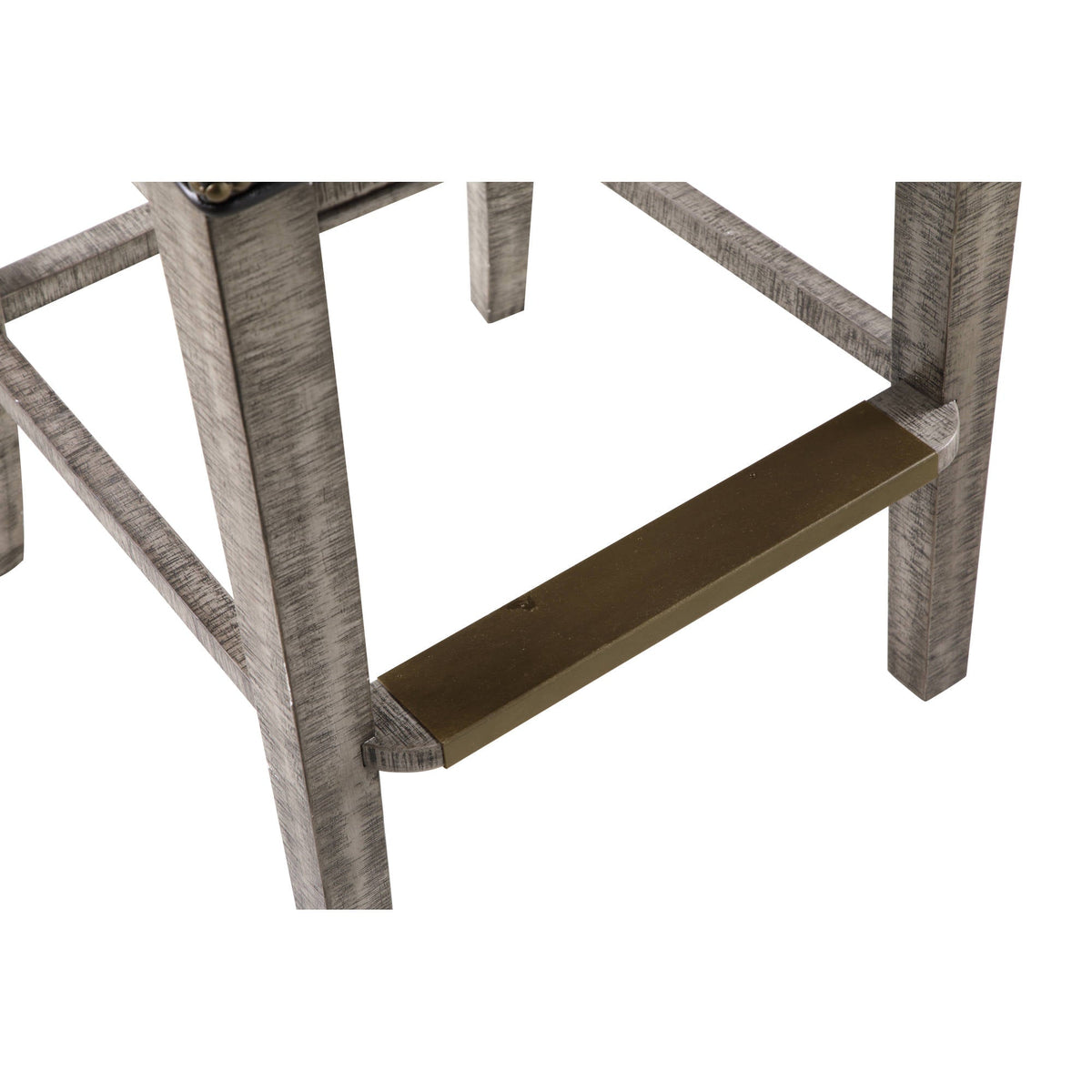 Hathaway Montecito Spectator Chair - brass footrest bar spanning the front legs