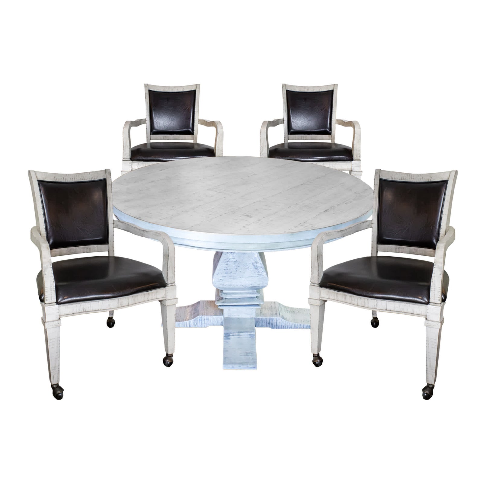 Hathaway Montecito 48-in Poker Table and Dining Top with 4 Arm Chairs Game Room Table