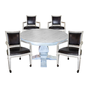 Hathaway Montecito 48-in Poker Table and Dining Top with 4 Arm Chairs Game Room Table