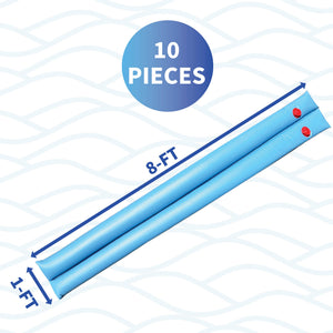 Blue Wave Double Water Tube - 8-ft option, twin chambers 1 ft across, supplied 10 to a pack