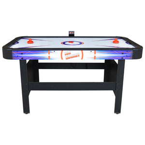Hathaway Patriot Air Hockey Table - full table from the side with the LED scorer on the rail