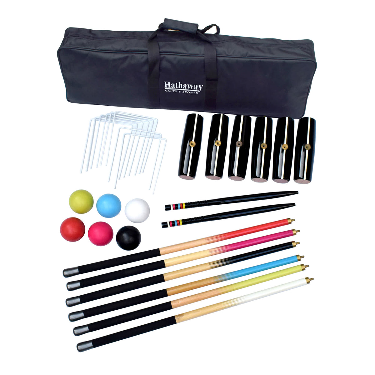 Hathaway Deluxe Croquet 6-Player Set Game Room Table