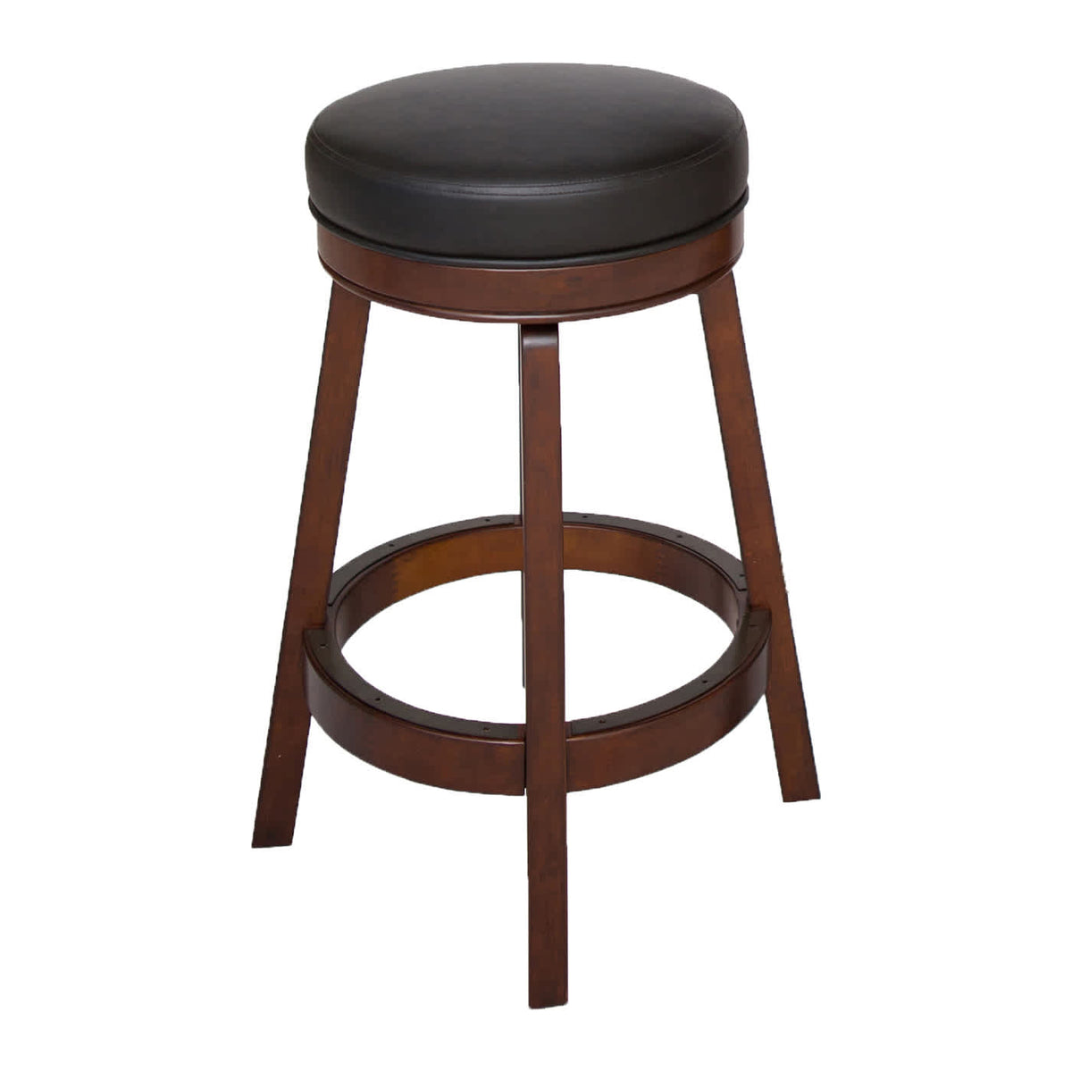 Hathaway Oxford Pub Table Set - backless swivel stool with padded seat and ring footrest