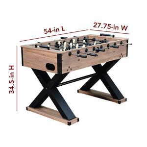 Hathaway Excalibur Foosball Table - 54 in long, 27.75 in wide and 34.5 in high