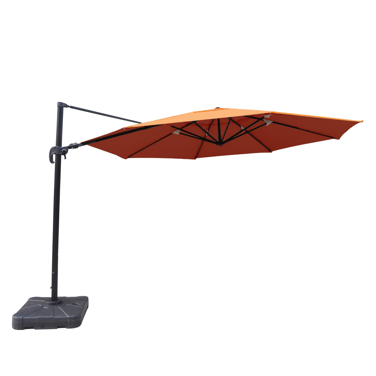 Island Umbrella Victoria 13-ft Octagonal Cantilever Patio Umbrella in Sunbrella Acrylic Patio — No Valance / Terra Cotta