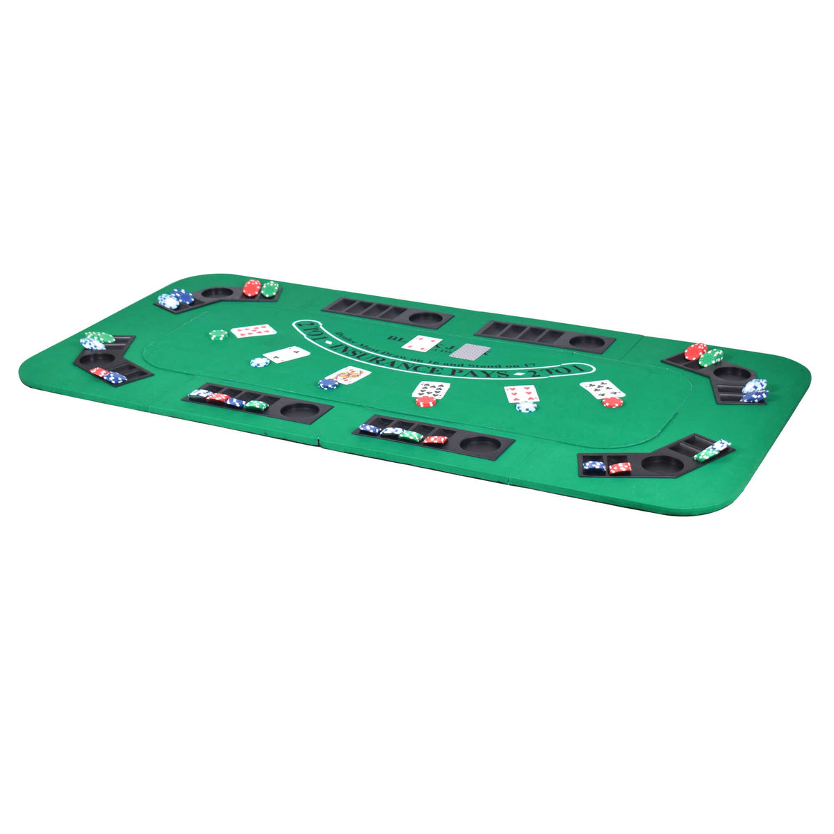 Hathaway No Limit 62-in Casino 3-in-1 Multi-Game Foldable Table Top Set Game Room Table