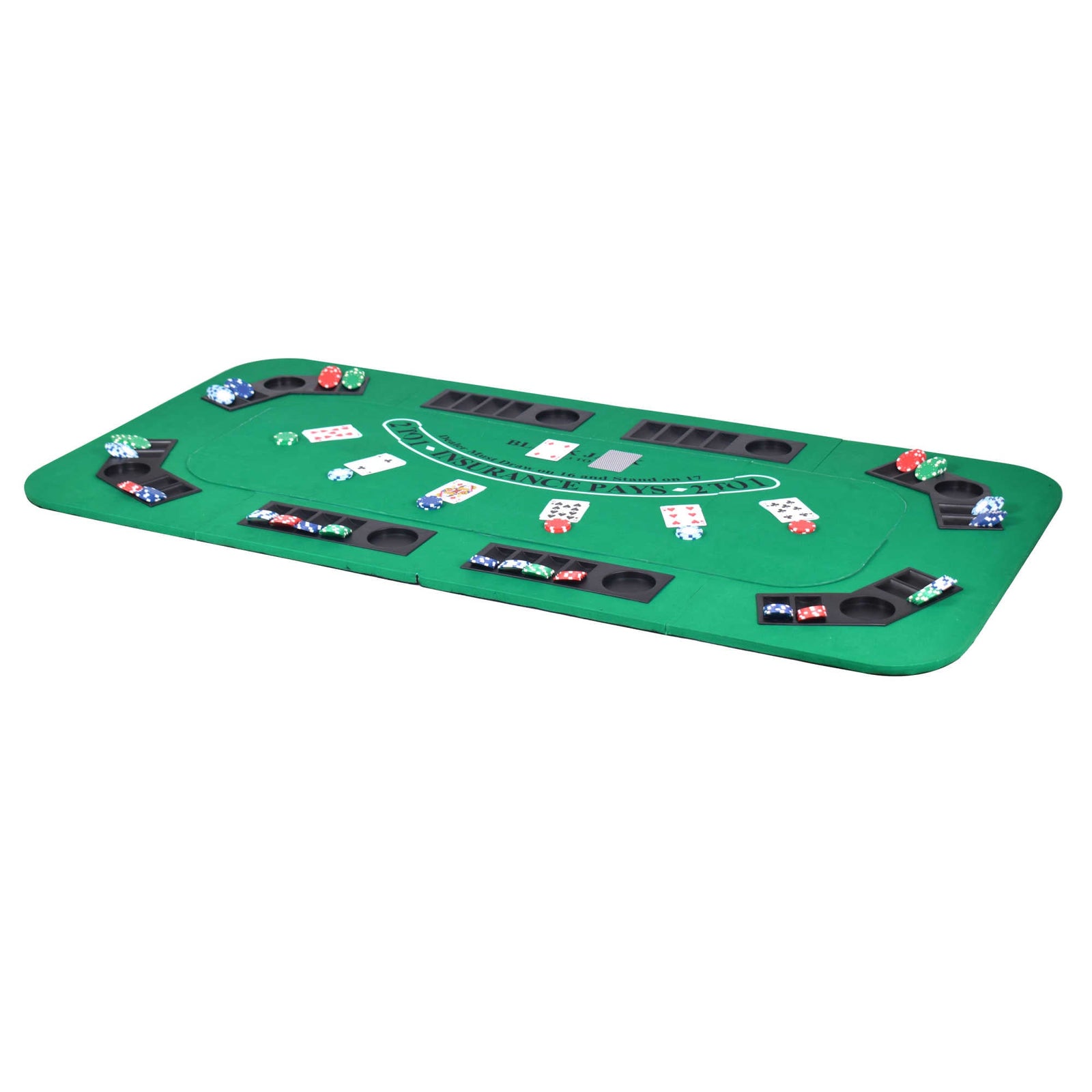 Hathaway No Limit 62-in Casino 3-in-1 Multi-Game Foldable Table Top Set Game Room Table