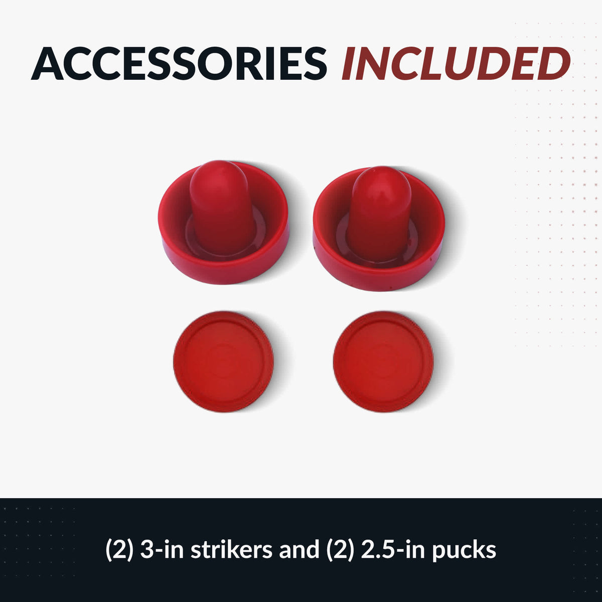 Hathaway Voyager Air Hockey Table - accessories included: two 3-in strikers and two 2.5-in pucks