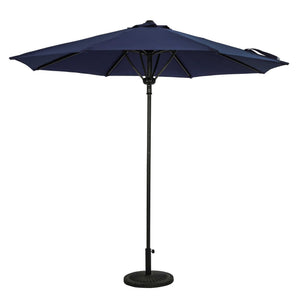 Island Umbrella Cabo Octagonal Market Umbrella - navy blue Breez-Tex canopy on a black pole