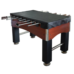 Hathaway 56-in Foosball Table Cover - cover fitted over the cherry table, three-quarter view